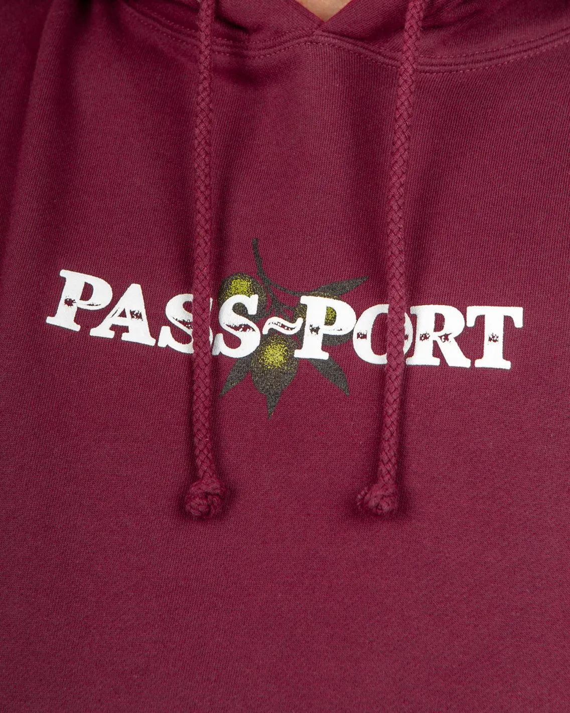 Pass~Port - Olive Puff Print Hoodie - Maroon