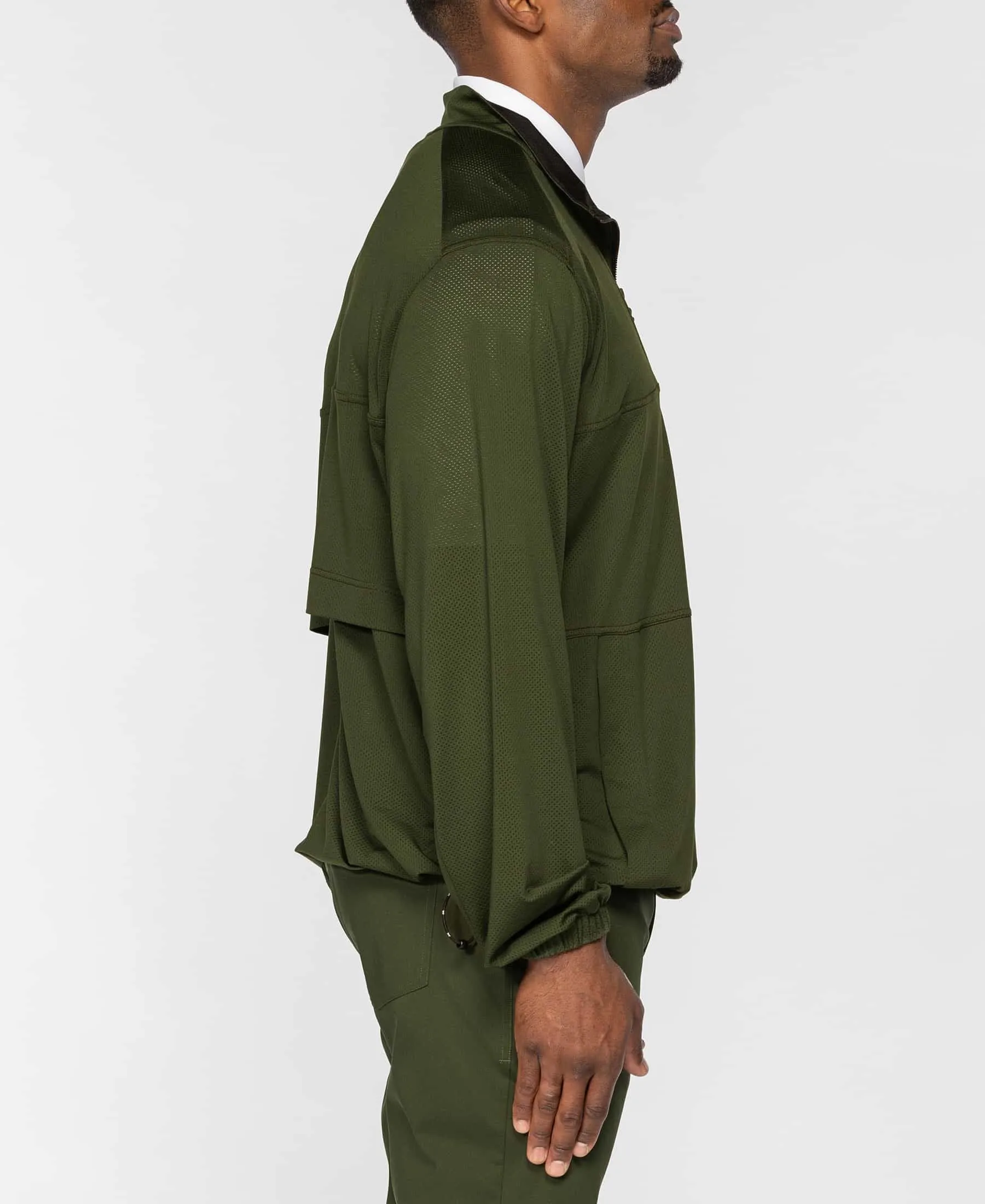 Perforated Jersey 1/4 Zip Pullover