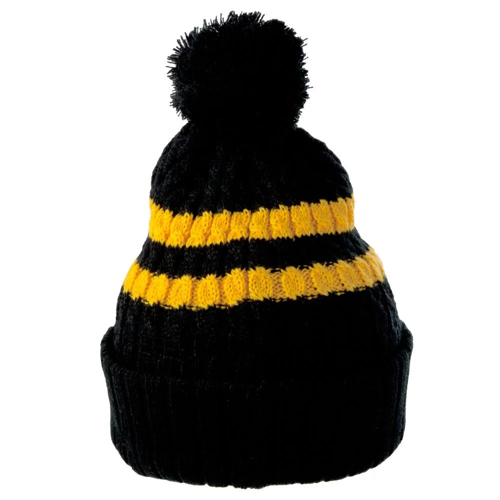Pittsburgh Penguins - Logo Blue Bird Adult Pom Pom Knit Hat