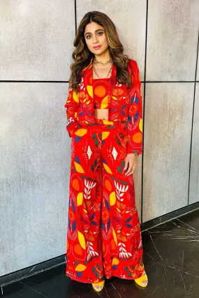 Printed Blazer Co-ord Set