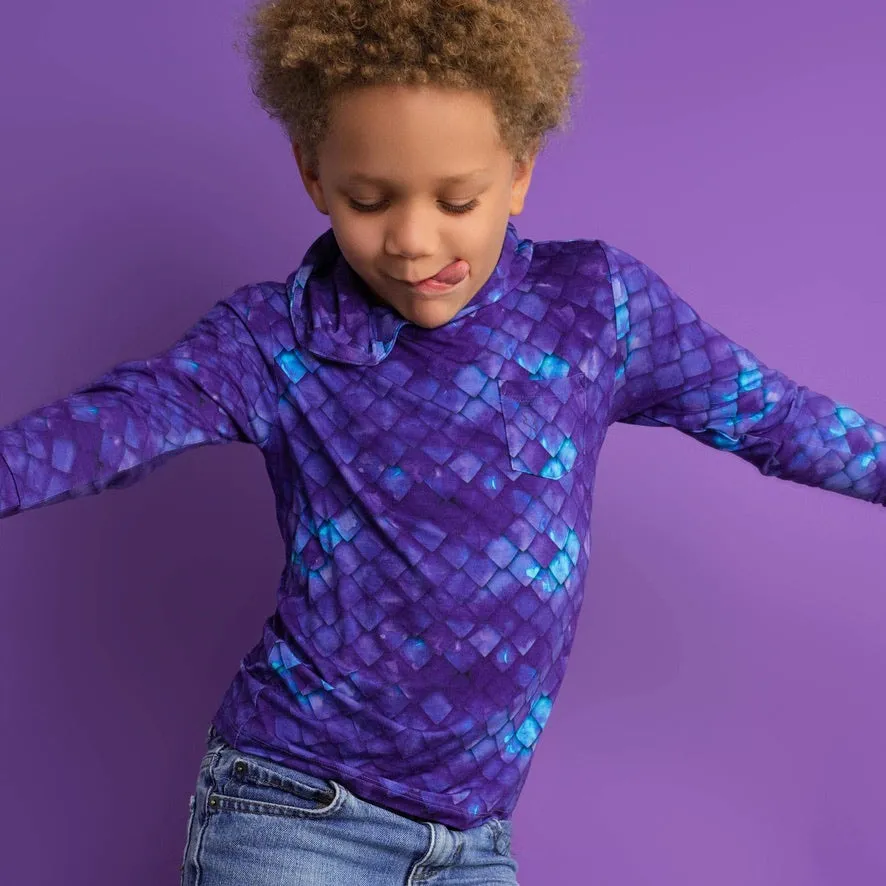 Purple Dragon Scales Lightweight Hoodie
