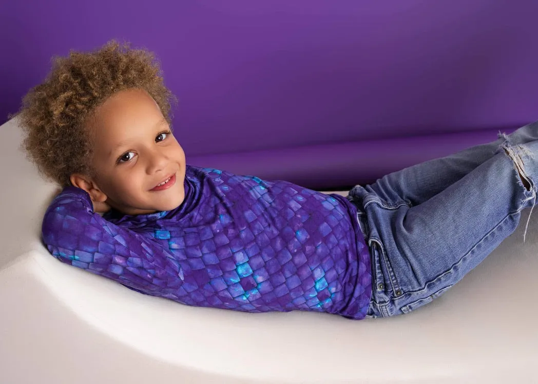 Purple Dragon Scales Lightweight Hoodie
