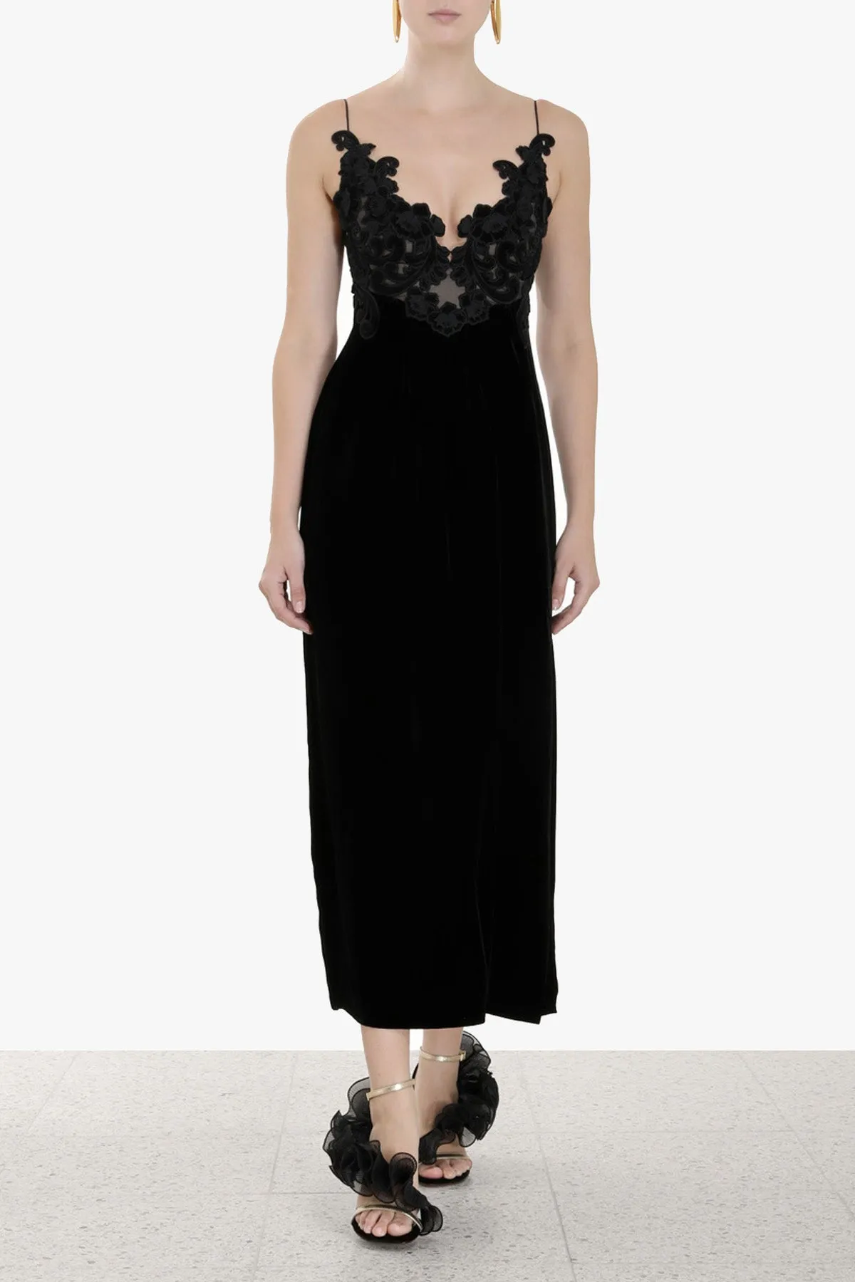 Sensory Velvet Slip Dress