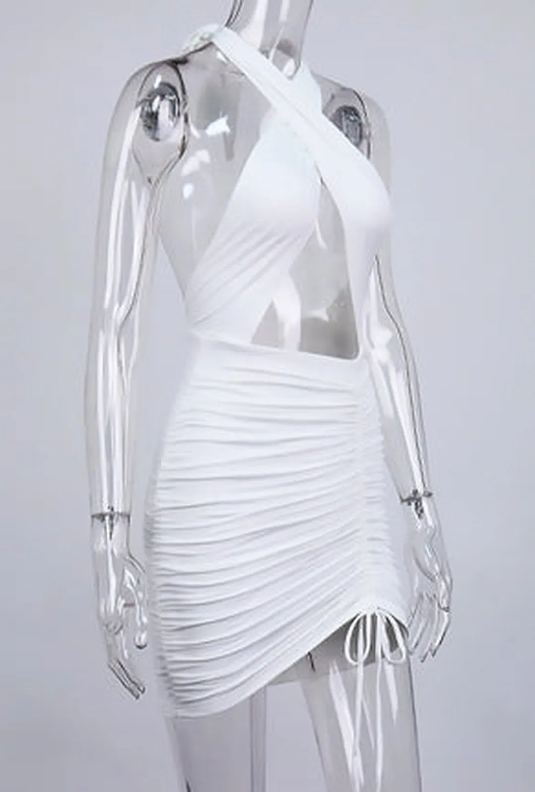 SHELIA - RUCHED CRISS CROSS DRESS