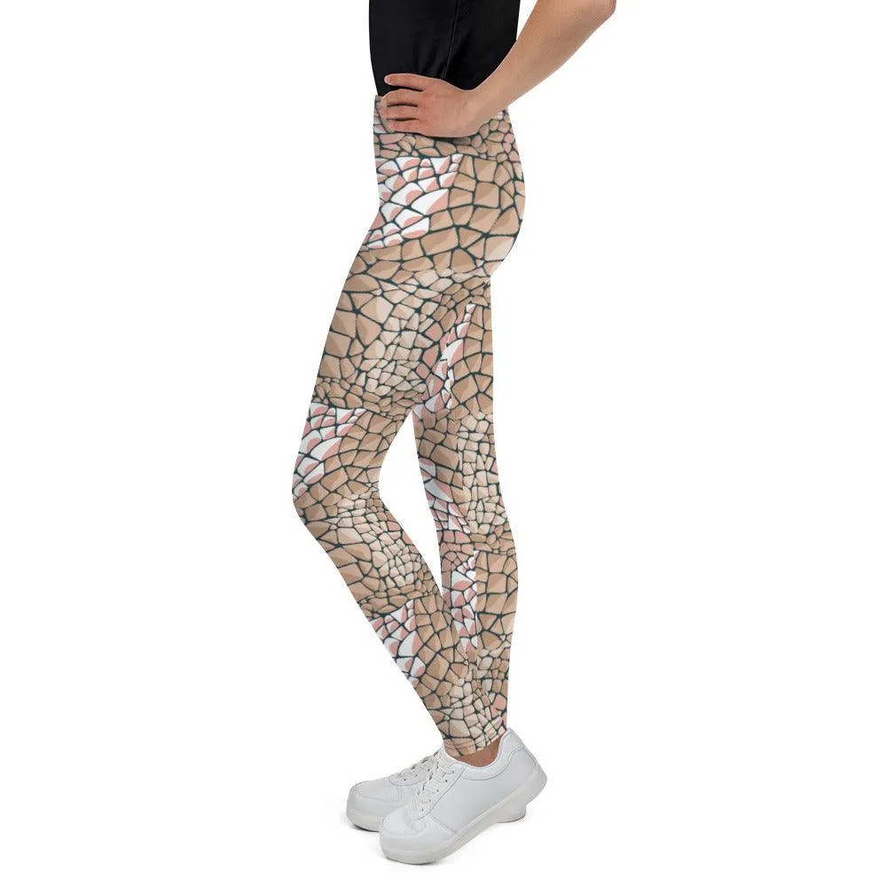 Tan Animal Print Youth Leggings