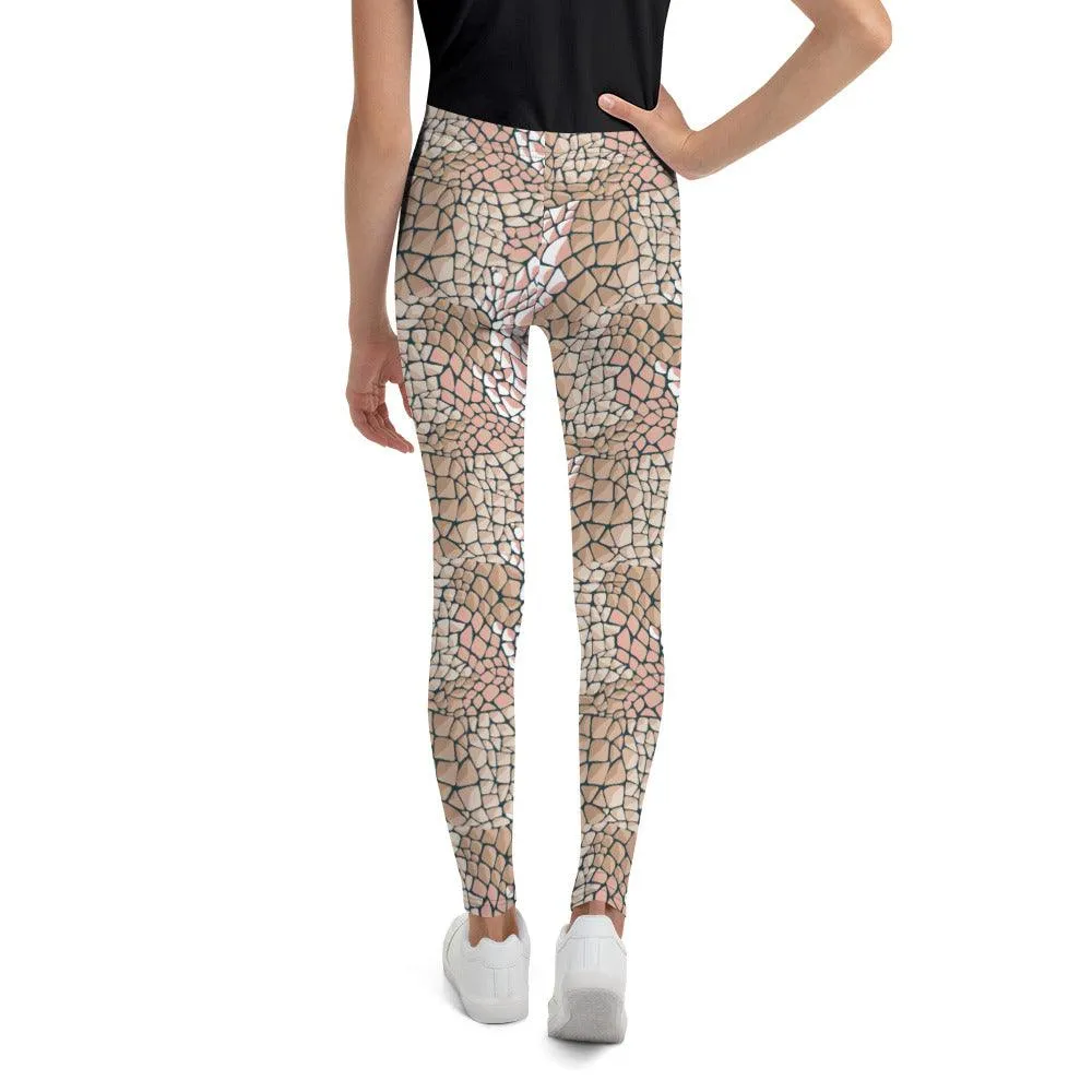 Tan Animal Print Youth Leggings