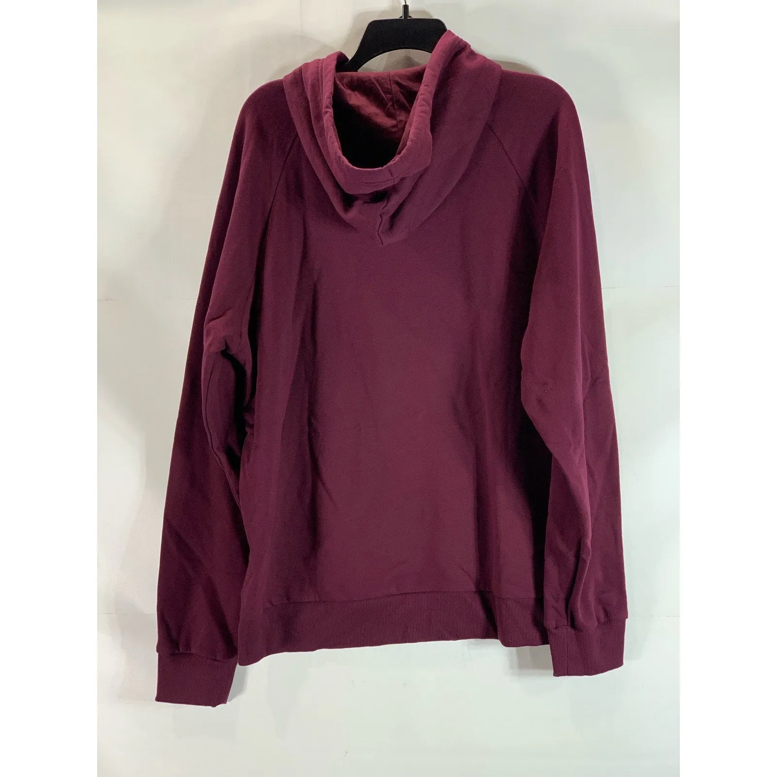 UNDER ARMOUR Men's Avy Burgundy UA Rival Fleece Loose-Fit Pullover Hoodie SZ L