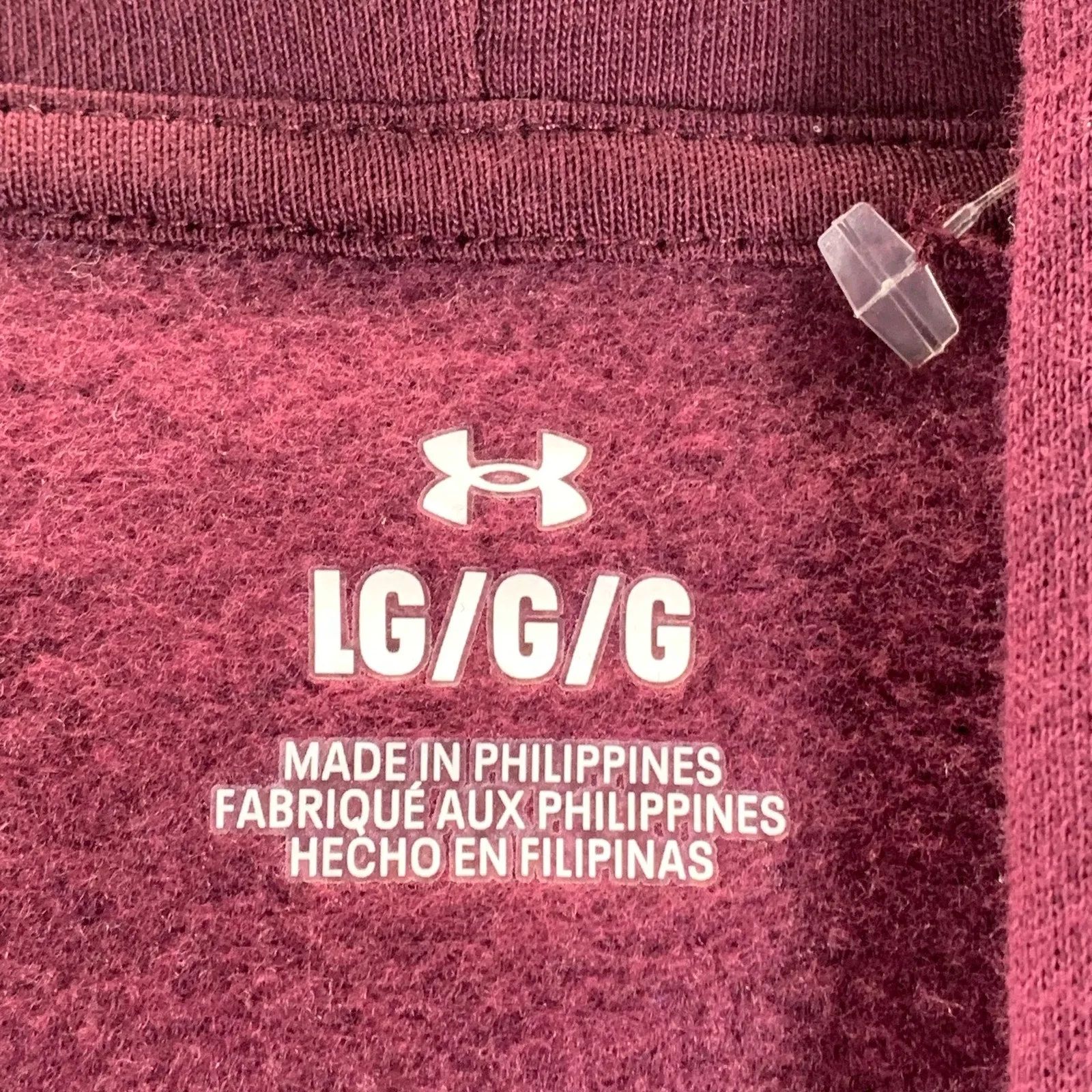 UNDER ARMOUR Men's Avy Burgundy UA Rival Fleece Loose-Fit Pullover Hoodie SZ L