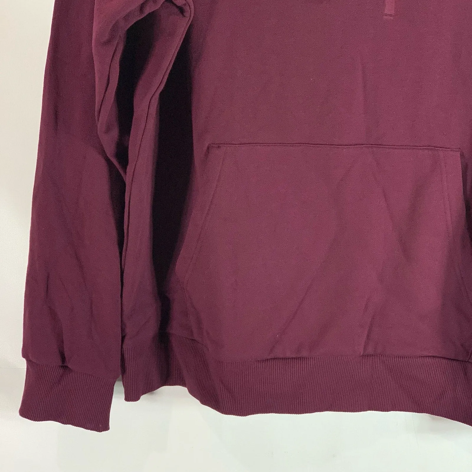 UNDER ARMOUR Men's Avy Burgundy UA Rival Fleece Loose-Fit Pullover Hoodie SZ L