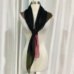 VALENTINO GARAVANI Multi-Color Shimmer Color Block Scarf