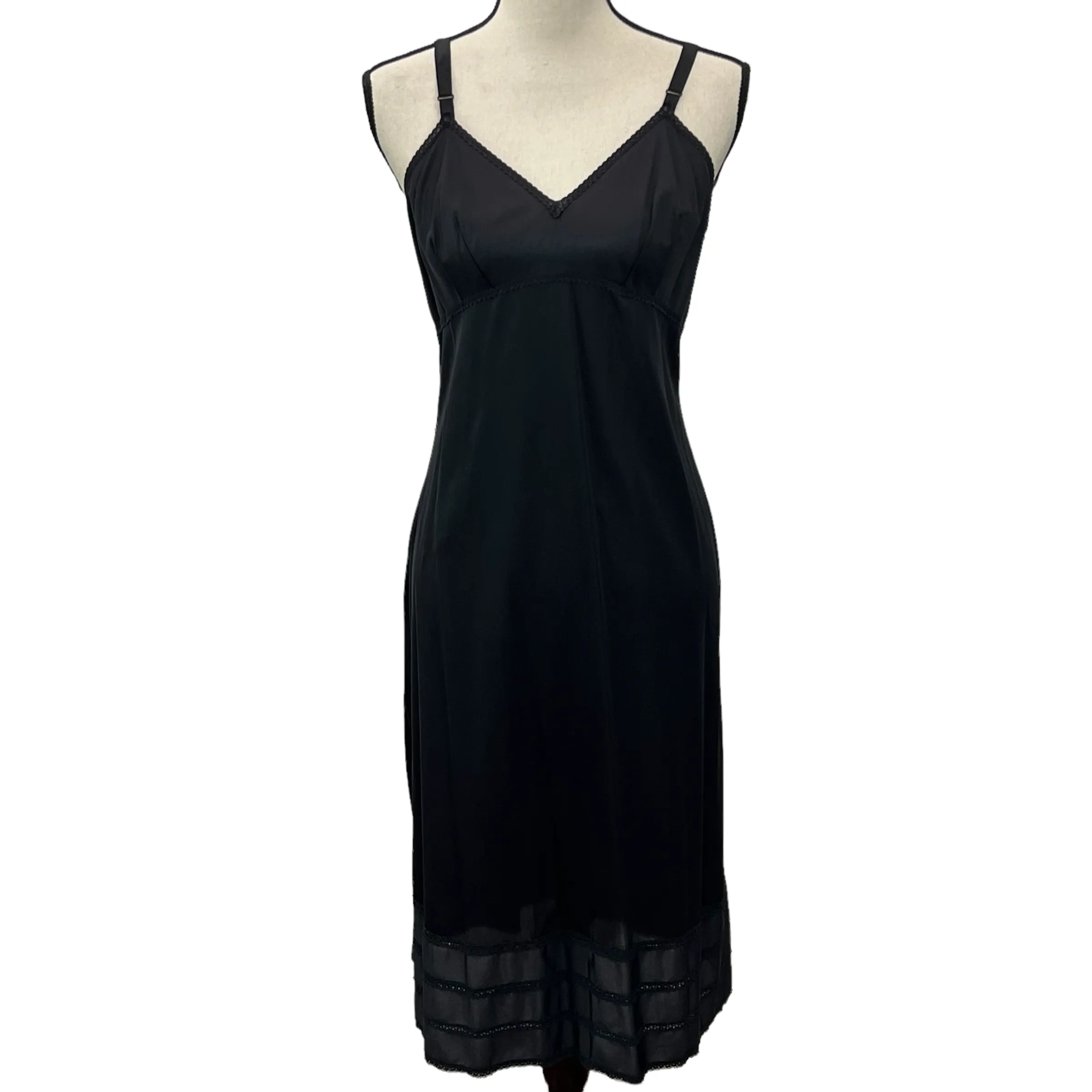Vintage Black Full Dress Slip 38 Tall