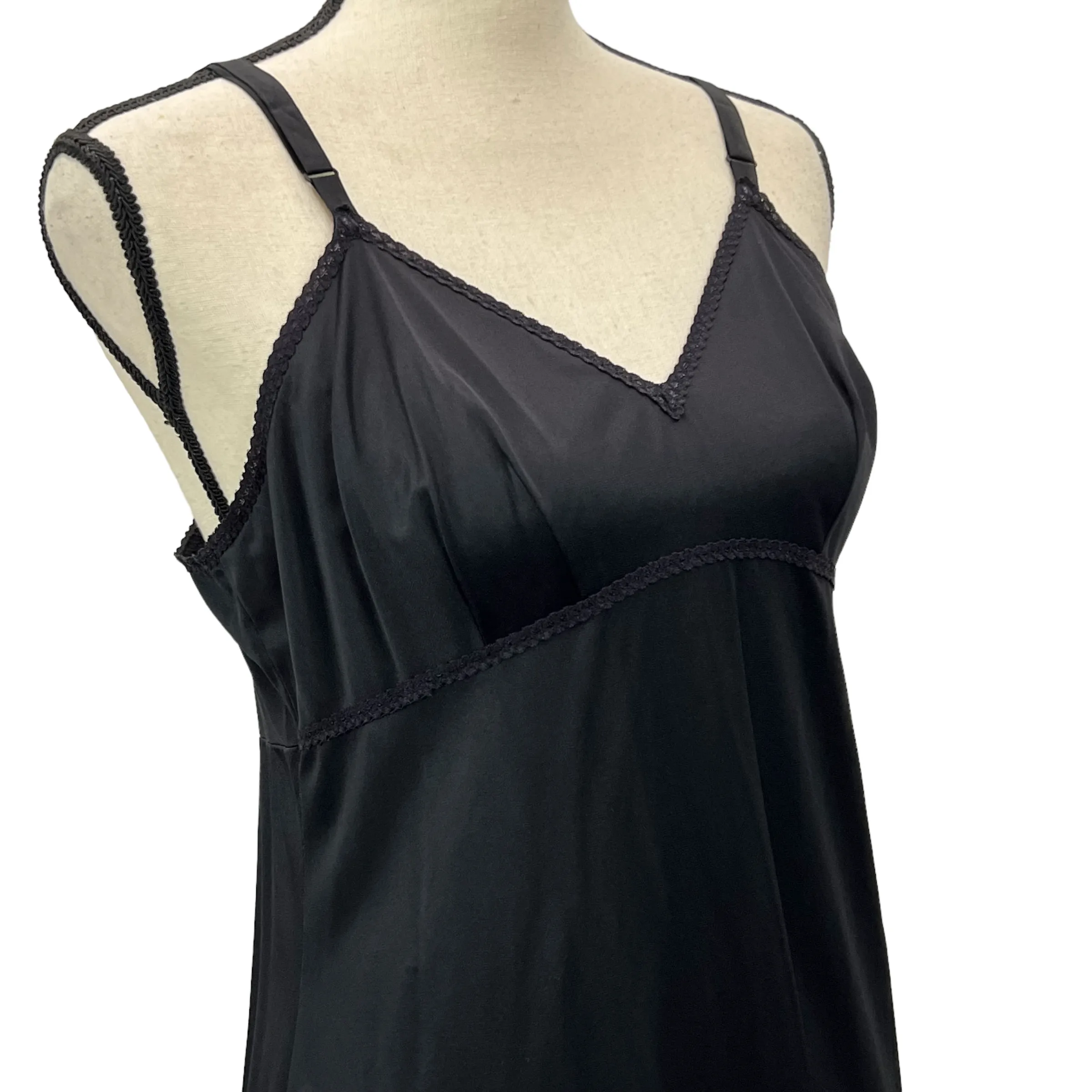 Vintage Black Full Dress Slip 38 Tall