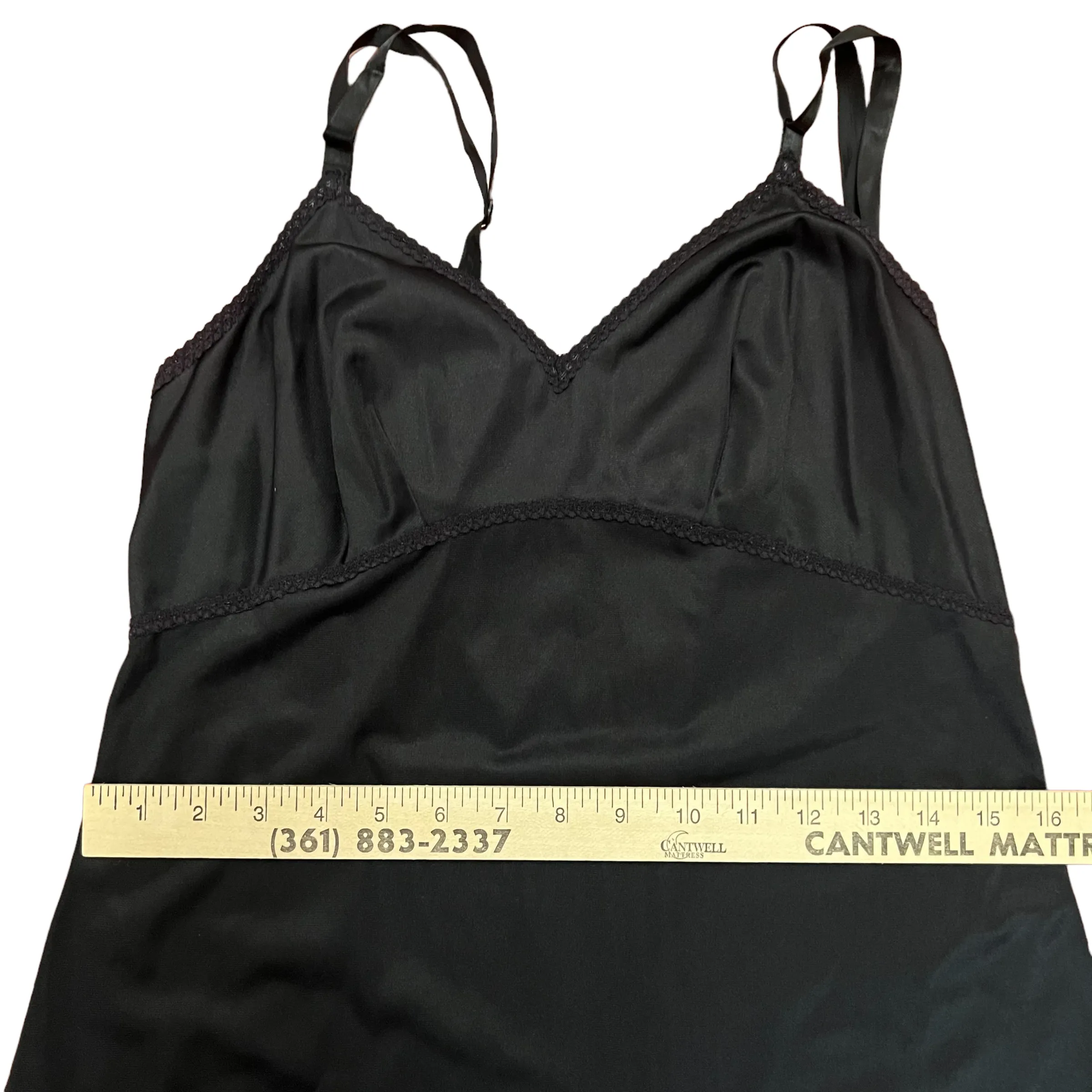Vintage Black Full Dress Slip 38 Tall