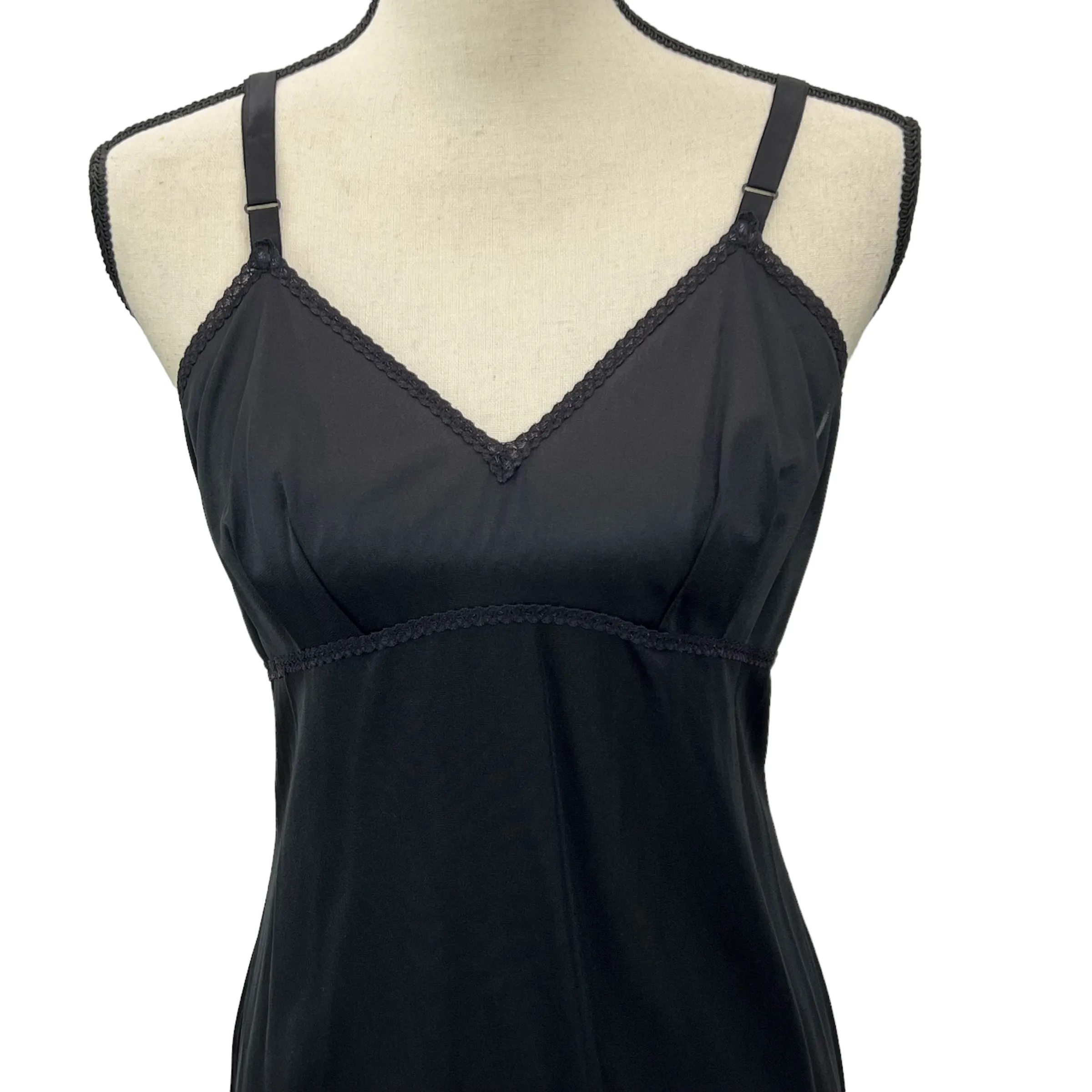 Vintage Black Full Dress Slip 38 Tall