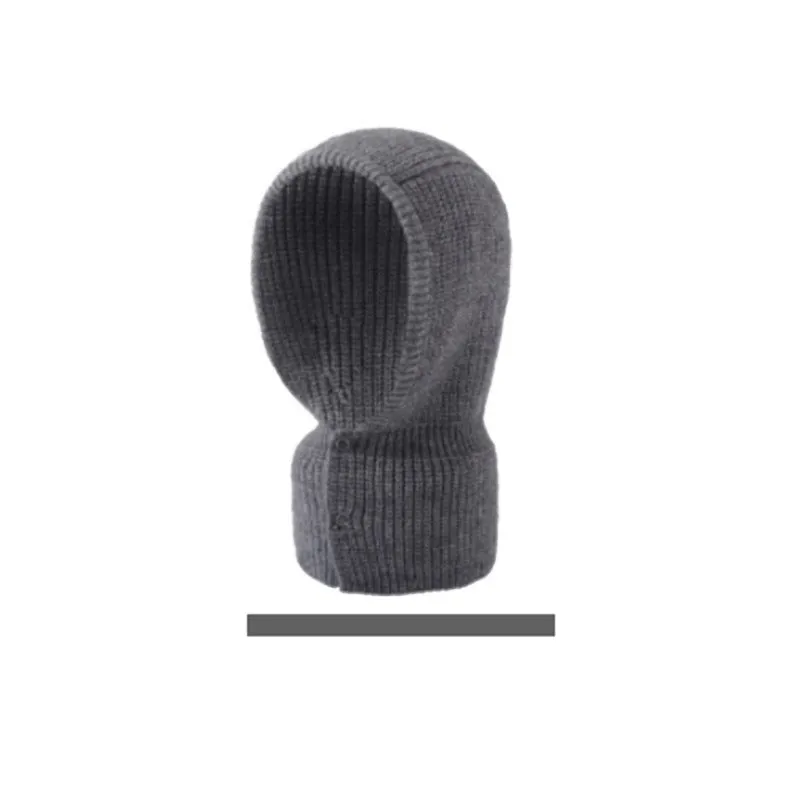 Warm Winter Knit Beanie Hats South Korea Dongdaemun Personalized Warm Keeping Women's Trendy Cold Scarf Pullover Unisex