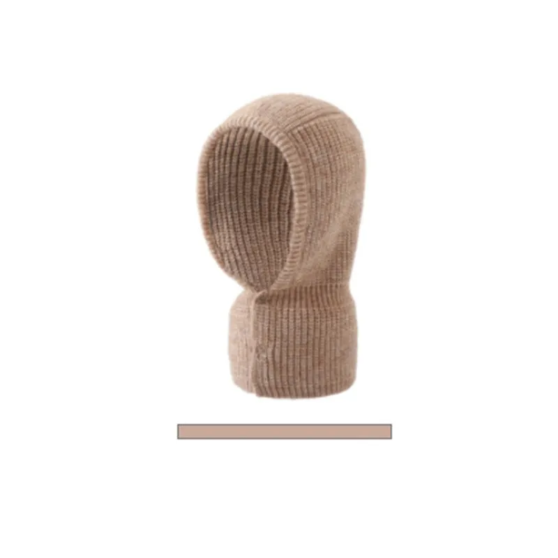 Warm Winter Knit Beanie Hats South Korea Dongdaemun Personalized Warm Keeping Women's Trendy Cold Scarf Pullover Unisex