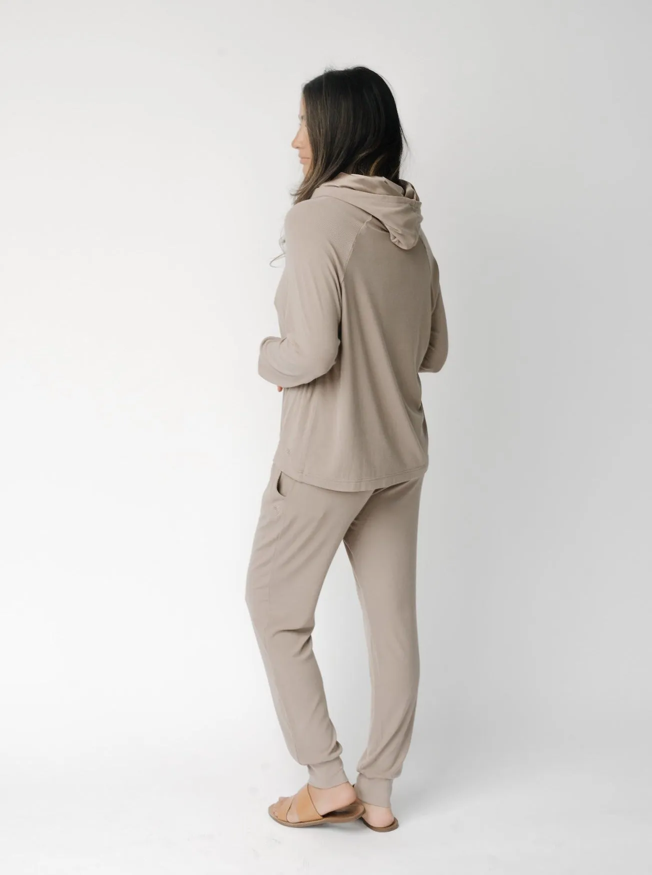 Women’s Bamboo Rib-Knit Hoodie