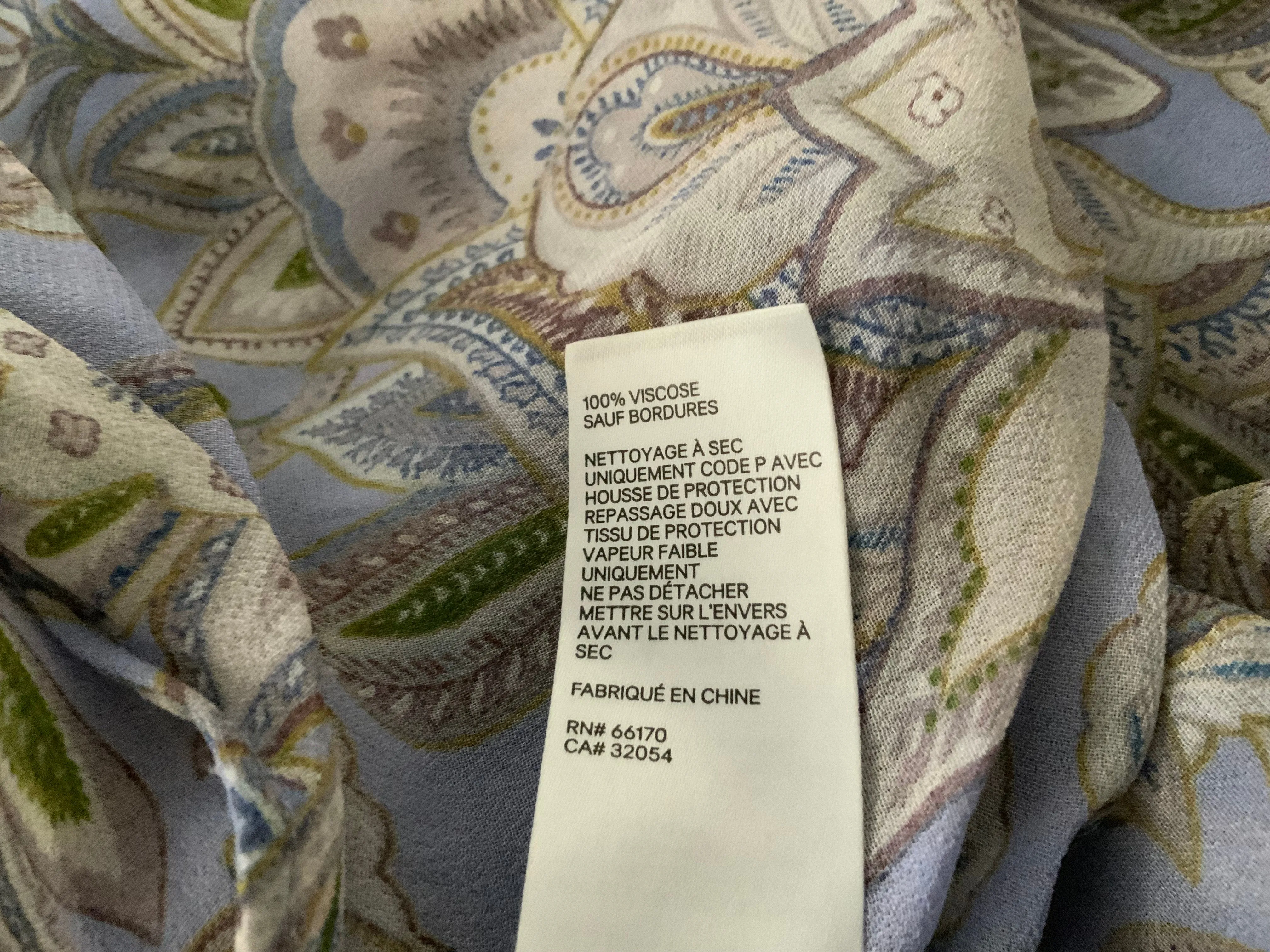 ZIMMERMANN 2020 Lucky Shirred Printed Midi Dress Size 0 XS ladies