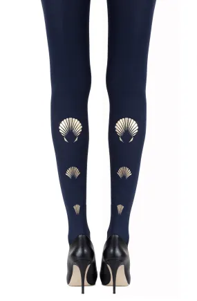 Zohara "What The Shell" Gold Print Tights